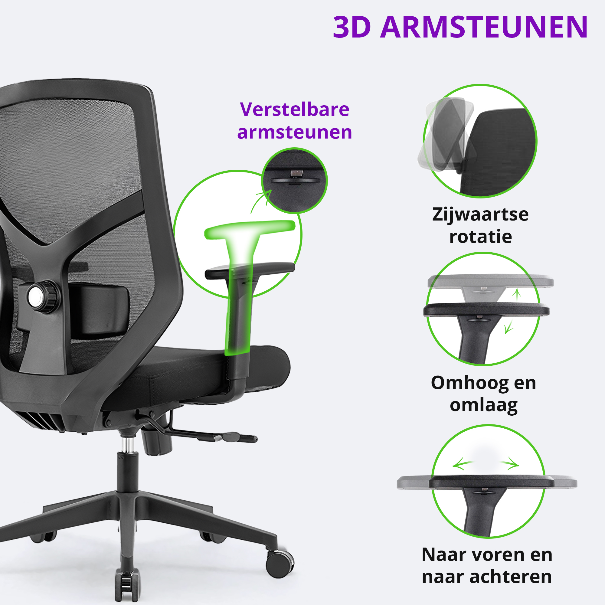 Robust Bureaustoel Original Black v3 NEN-1335