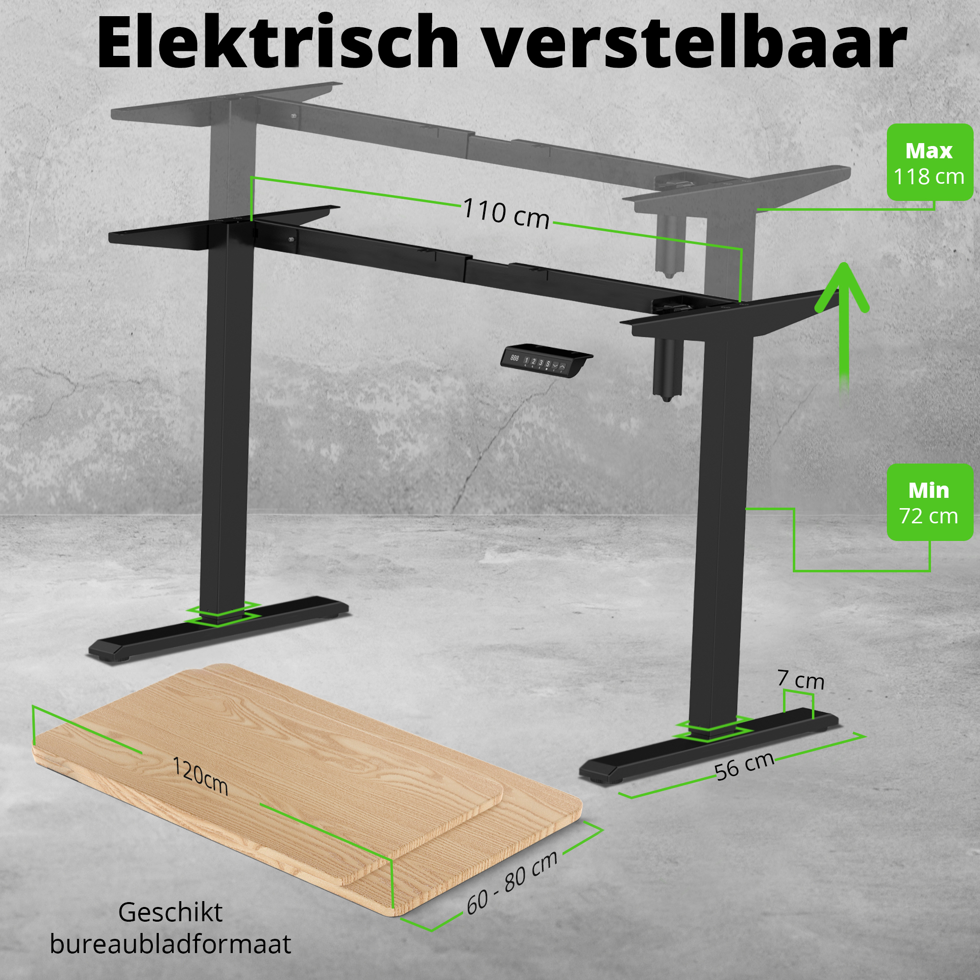 E-sense elektrisch verstelbaar onderstel