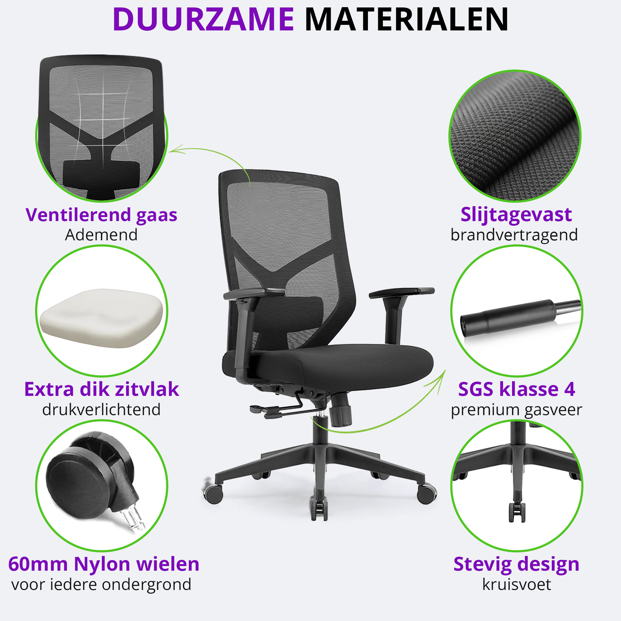 Robust Bureaustoel Original Black v3 NEN-1335