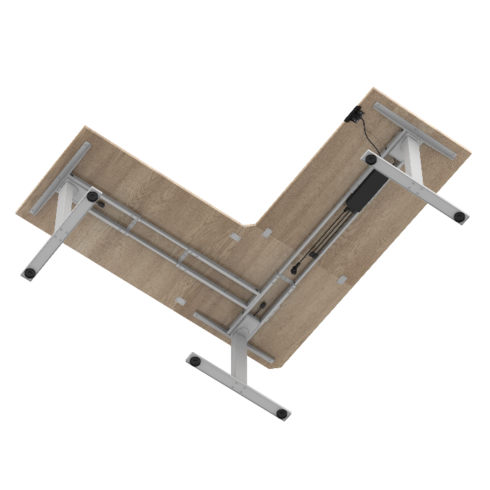 E-fit zit-sta hoekbureau 180x160x70
