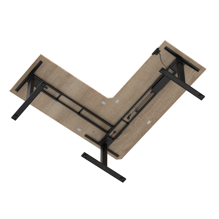 E-fit zit-sta hoekbureau 180x160x70
