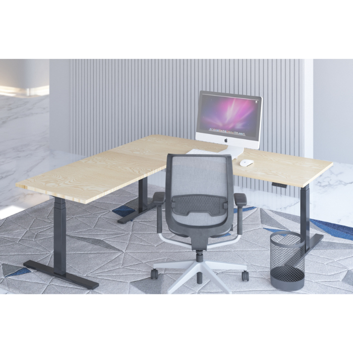 E-fit zit-sta hoekbureau 180x160x70