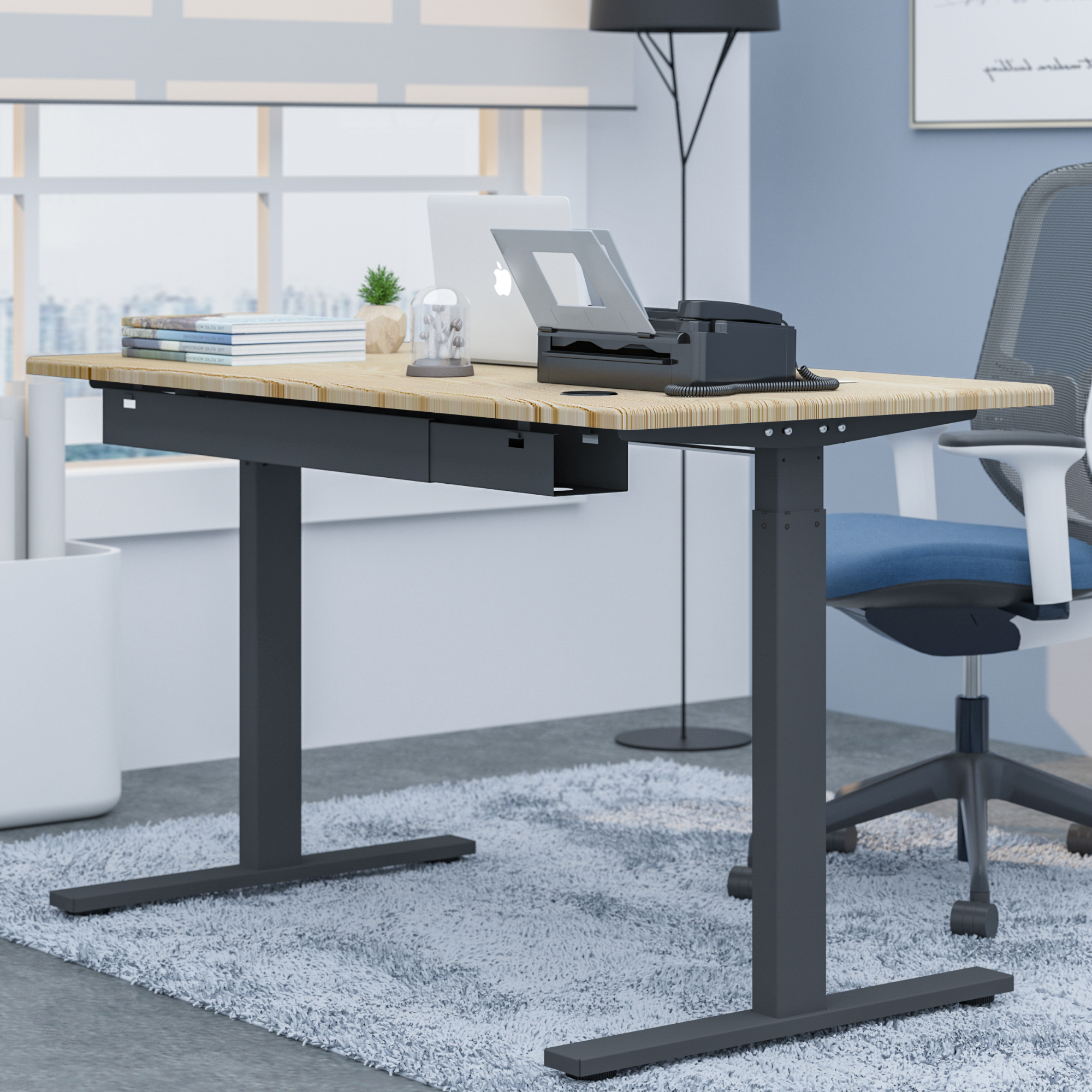 Kabelgoot zit-sta bureau 90-140 cm
