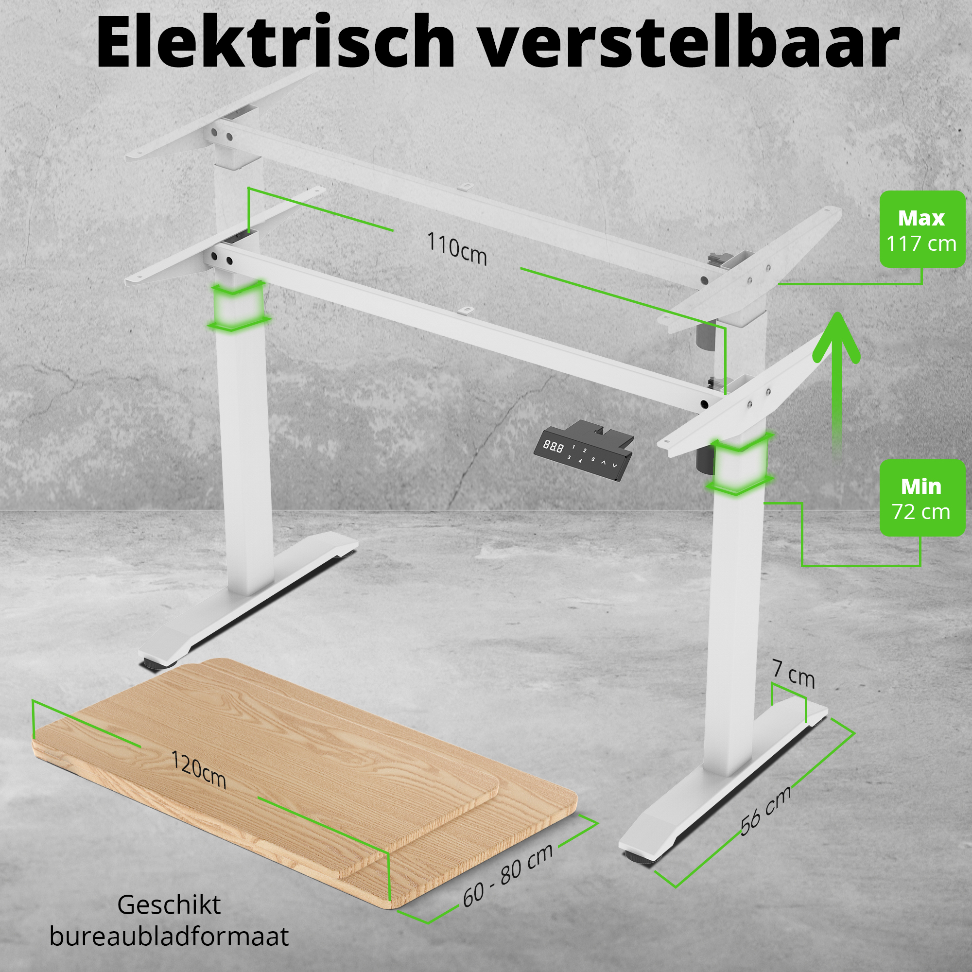 E-balance elektrisch verstelbaar onderstel