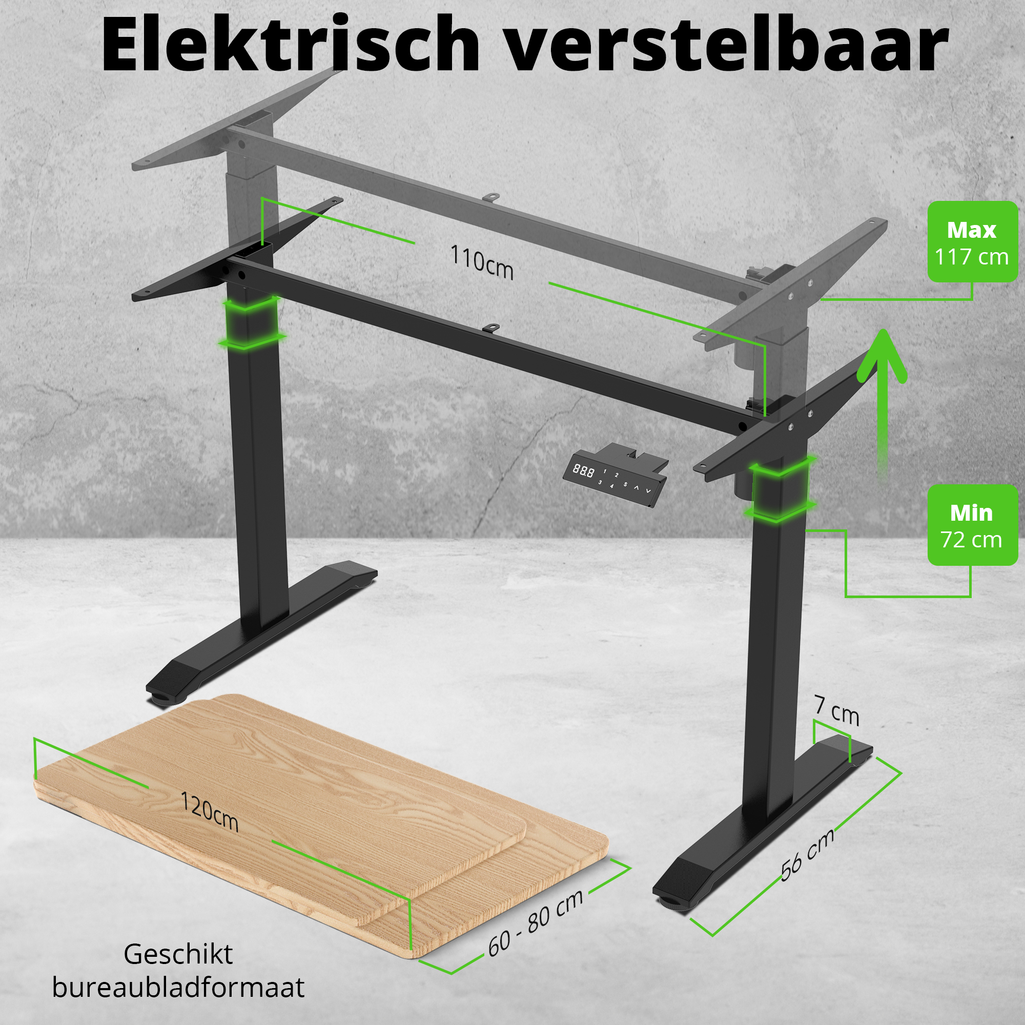 E-balance elektrisch verstelbaar onderstel