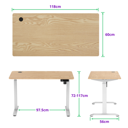 E-balance elektrisch zit-sta bureau 118×60