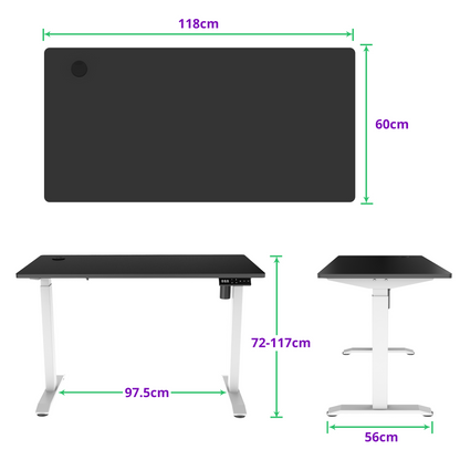 E-balance elektrisch zit-sta bureau 118×60