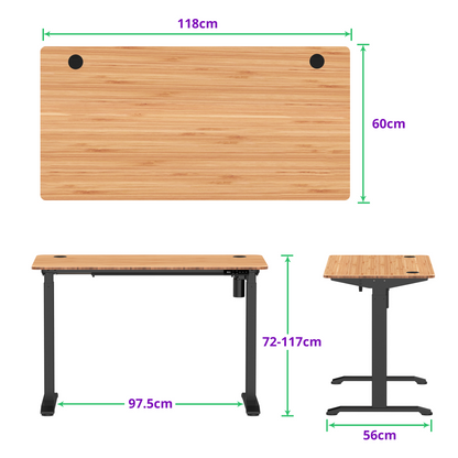 E-balance elektrisch zit-sta bureau 118×60