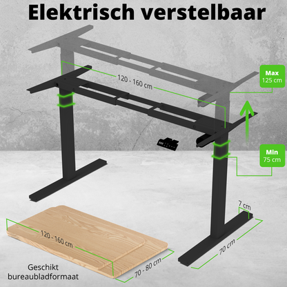 E-base elektrisch verstelbaar onderstel