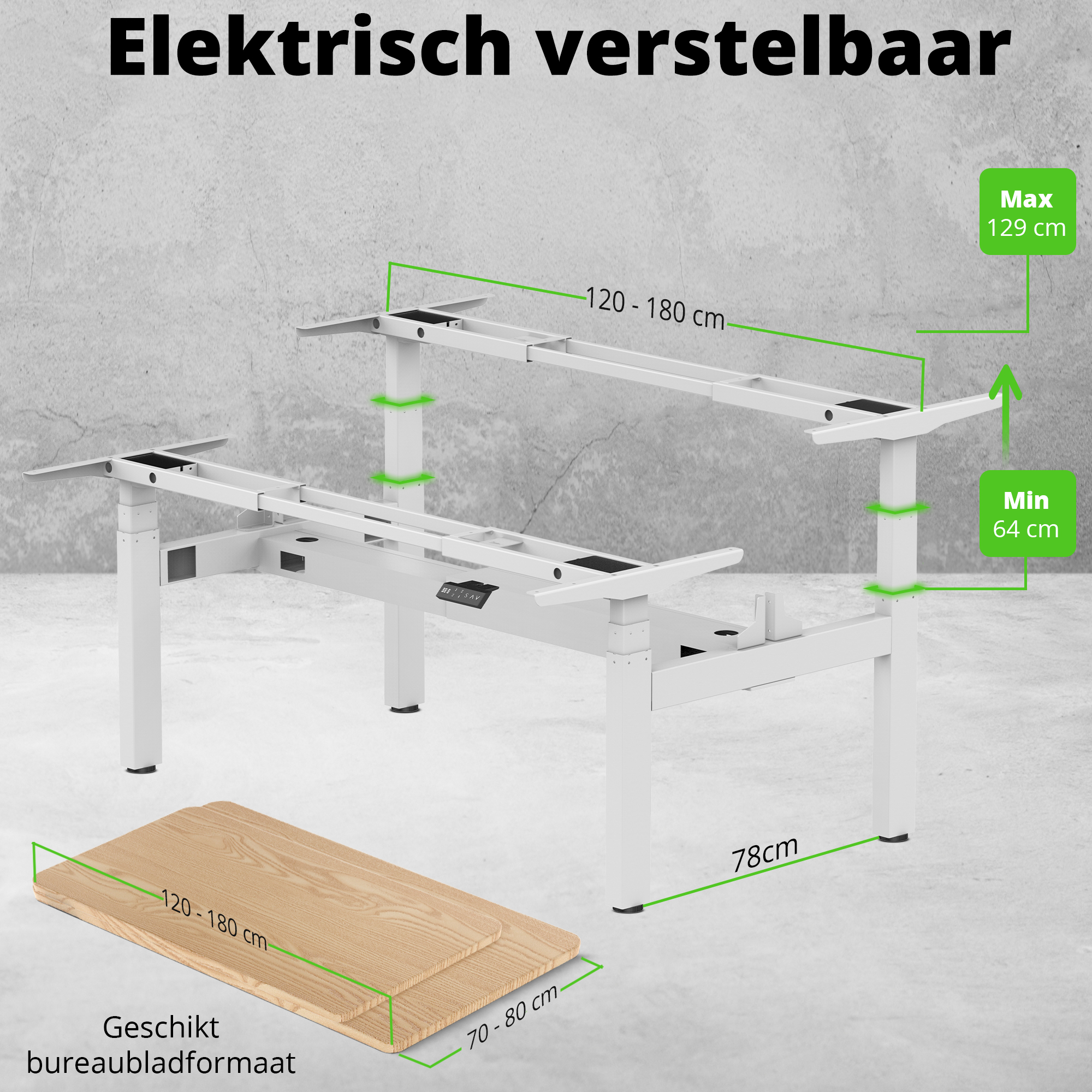 E-duo elektrisch verstelbaar onderstel