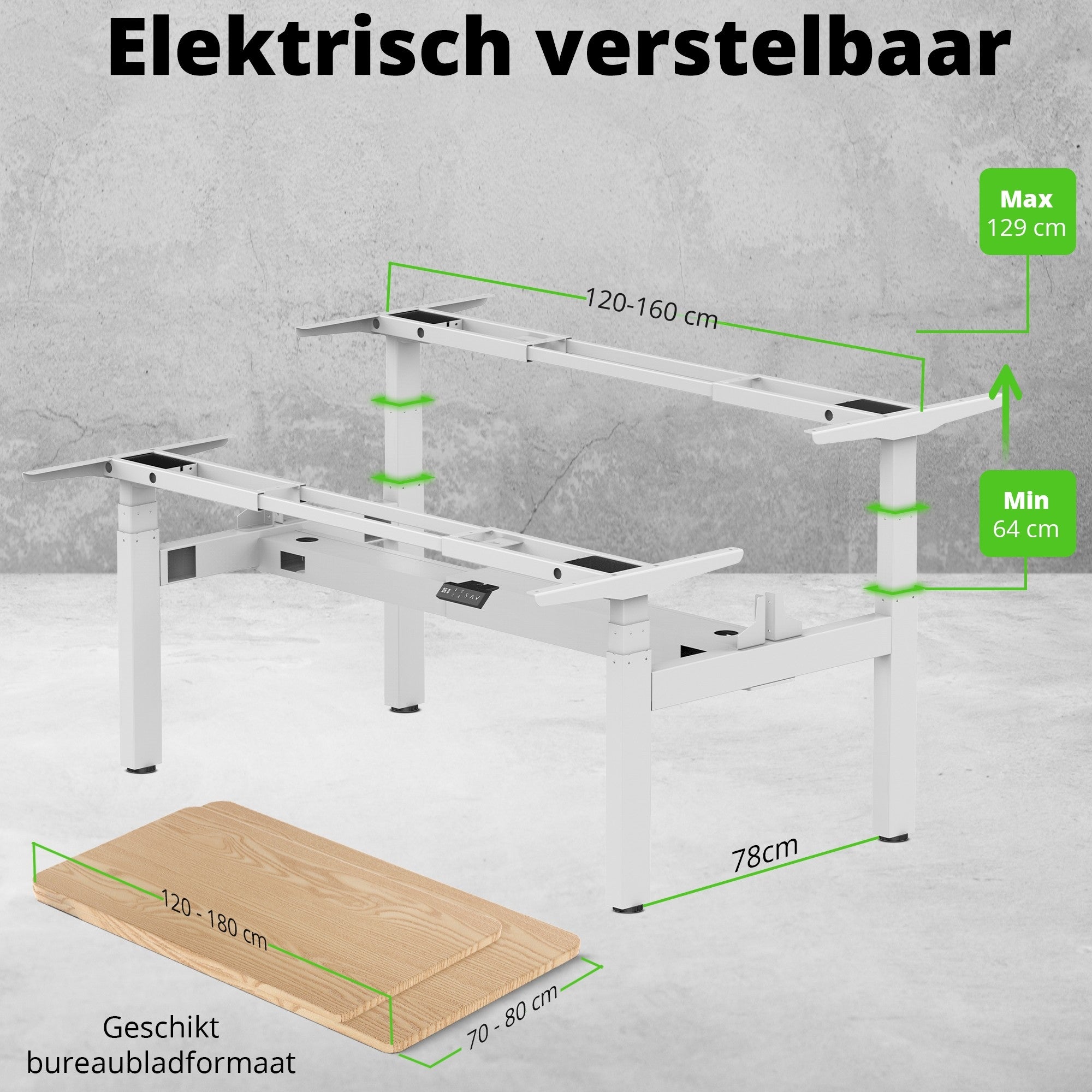 E-duo elektrisch verstelbaar onderstel