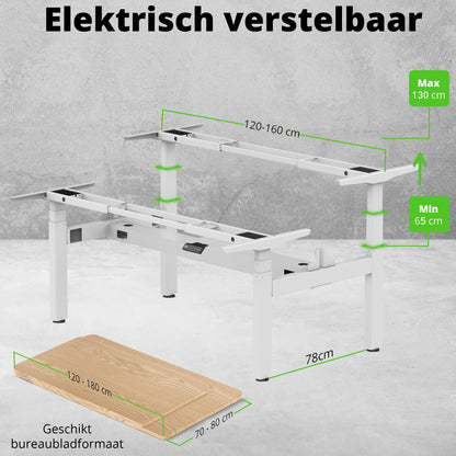 E-duo elektrisch zit-sta bureau 140×80