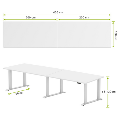 E-motion pro zit-sta vergadertafel 400x100 NPR