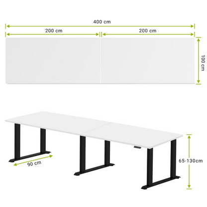 E-motion pro zit-sta vergadertafel 400x100 NPR