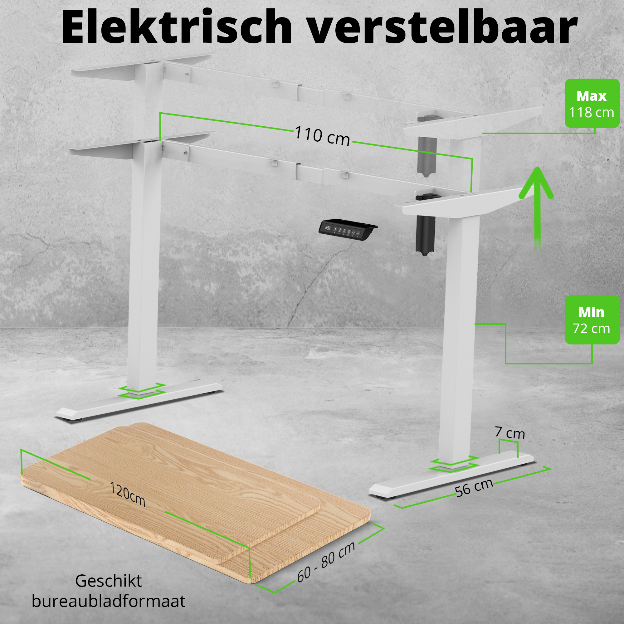 E-sense elektrisch verstelbaar onderstel