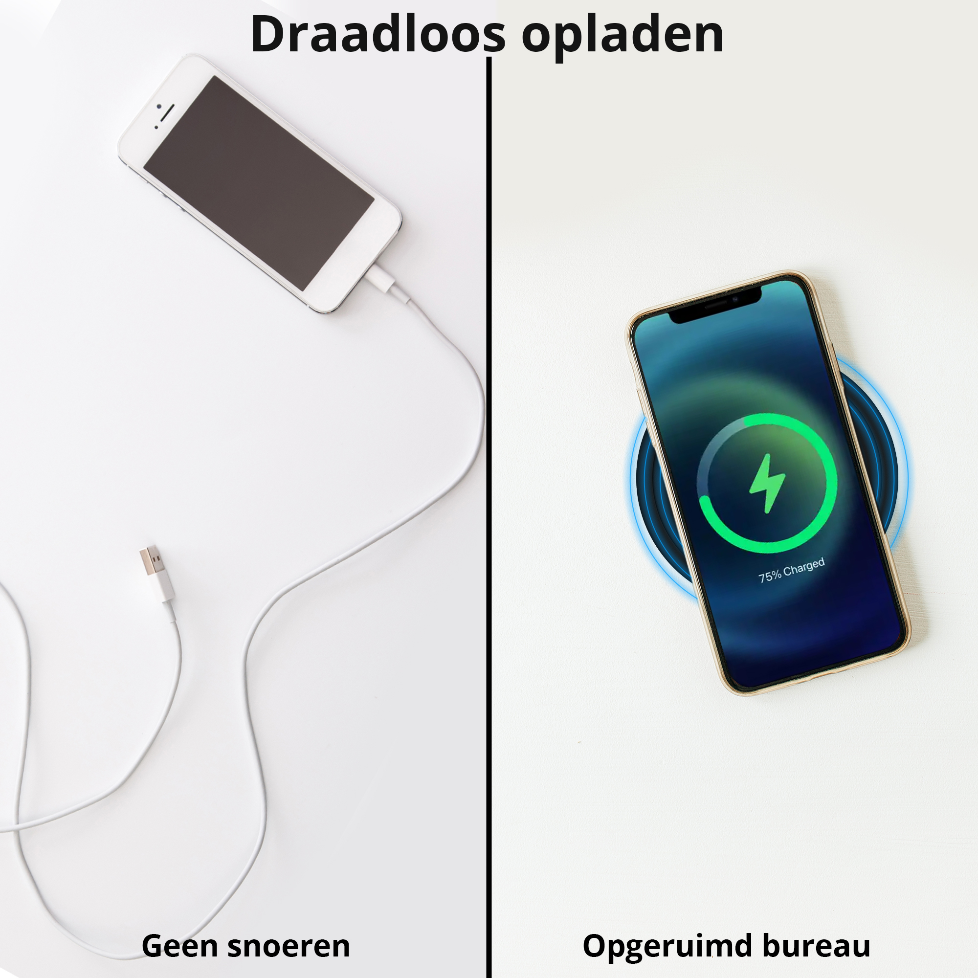 Draadloze QI oplader inbouw model
