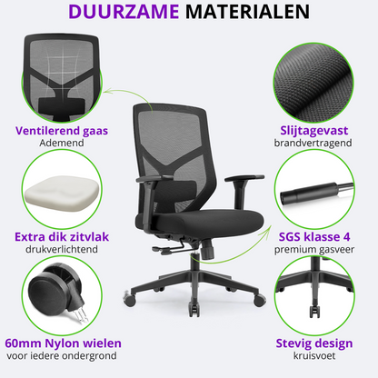 Robust Bureaustoel Original Black v3 NEN-1335