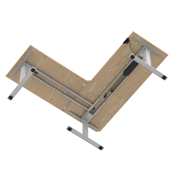 E-fit zit-sta hoekbureau 180x180x70