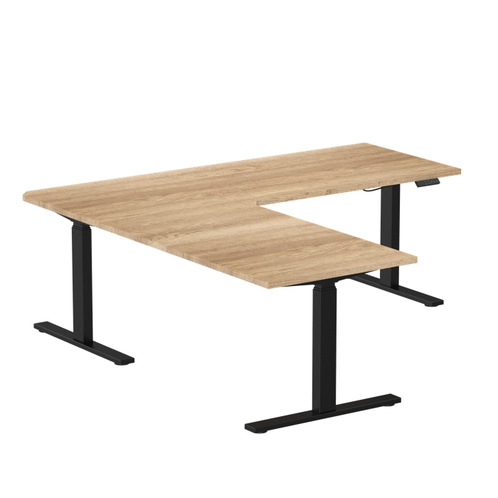 E-fit zit-sta hoekbureau 180x160x70
