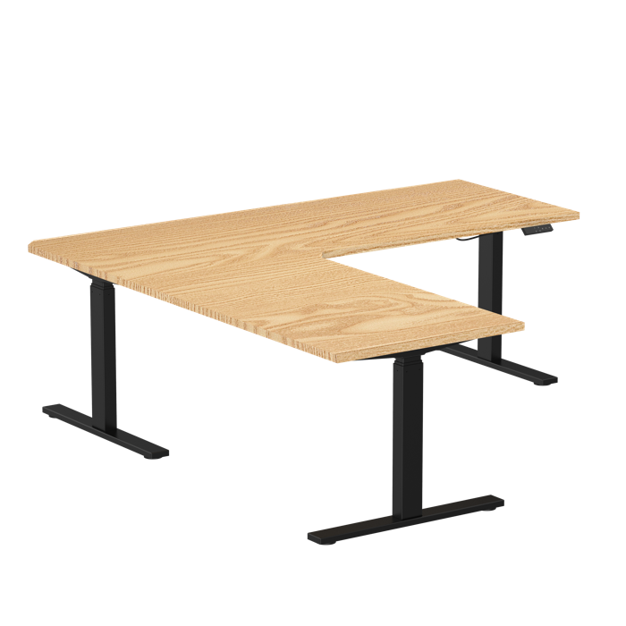 E-fit zit-sta hoekbureau 180x160x70