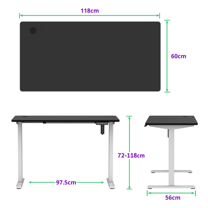 E-sense elektrisch zit-sta bureau 118×60