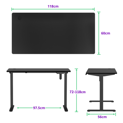 E-sense elektrisch zit-sta bureau 118×60