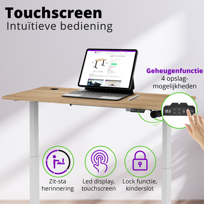 E-base elektrisch zit-sta bureau 140x70