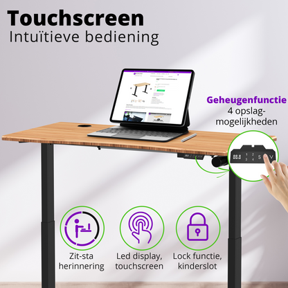 E-base elektrisch zit-sta bureau 140x70