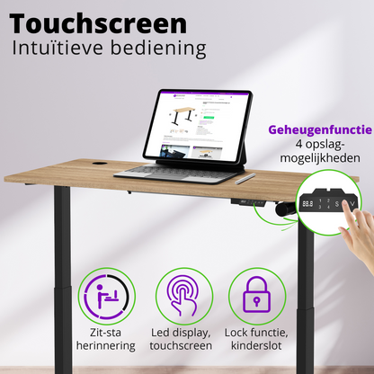 E-base elektrisch zit-sta bureau 140x70