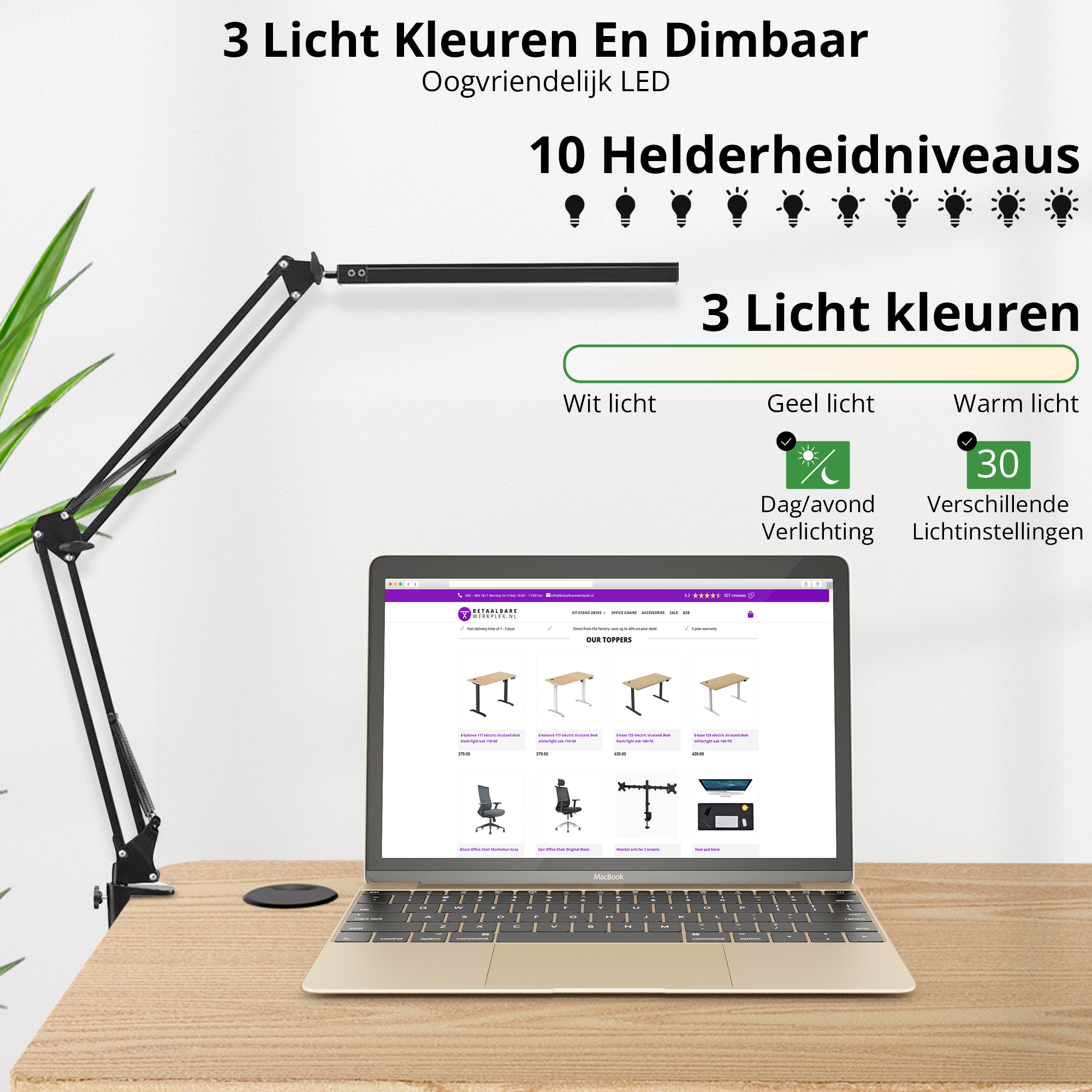 LED Bureaulamp met klem
