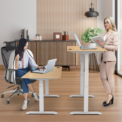 E-dual elektrisch zit-sta bureau 140x70