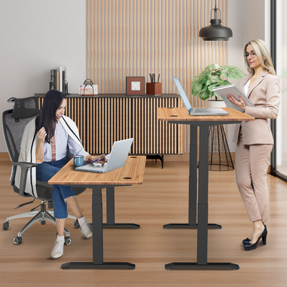 E-dual elektrisch zit-sta bureau 140x70