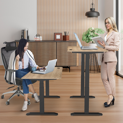 E-dual elektrisch zit-sta bureau 140x70