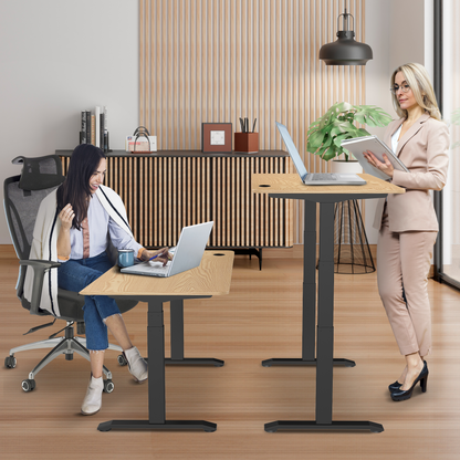 E-dual elektrisch zit-sta bureau 140x70