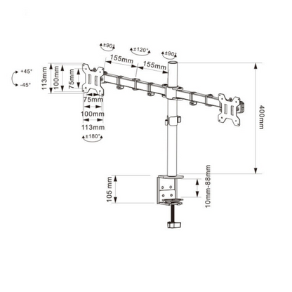 Monitor arm