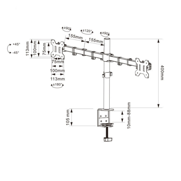 Monitor arm