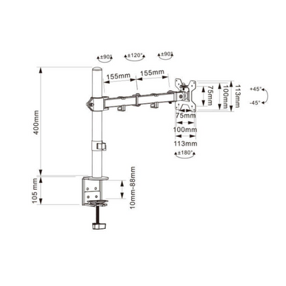 Monitor arm