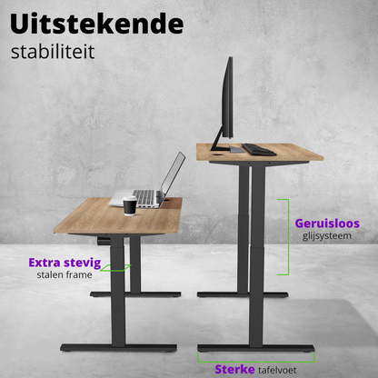 E-base elektrisch zit-sta bureau 140x70