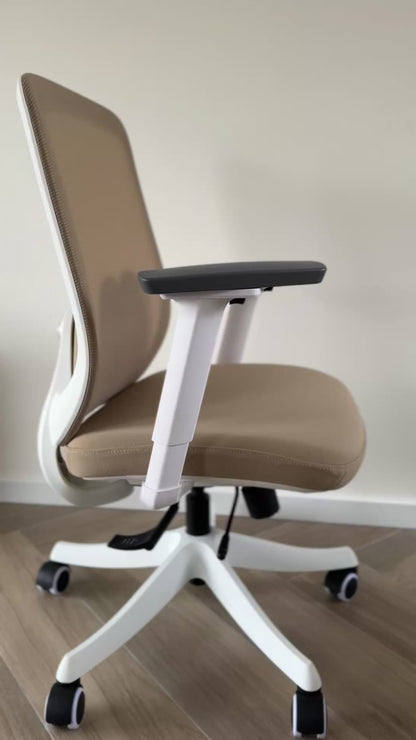 Liva Bureaustoel Beige Wit NEN-1335